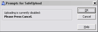 prompts for SafeUpload