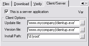 SafeDownload Client/Server Tab