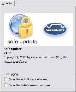 SafeAutoUpdate General Tab