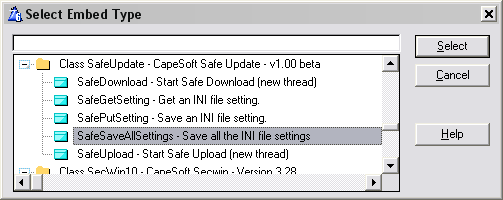 Select Embed Save All