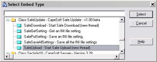 Select Embed Upload