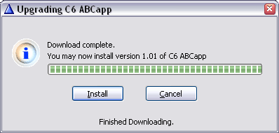 Asking to install the Install the Update File