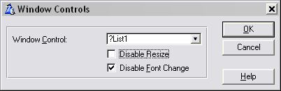 Local Control Options Tab screenshot