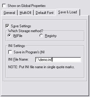 Global Save & Load Tab screenshot